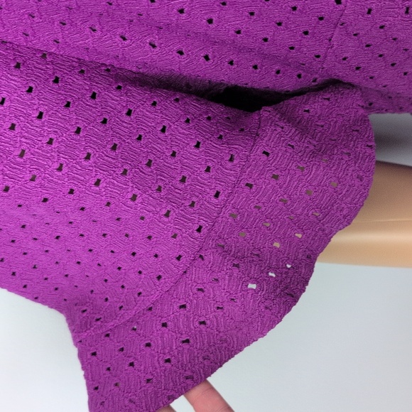 NWT Addition Elle Purple Eyelet Fit & Flare Babydoll Dress NWT 1X - Picture 7 of 16